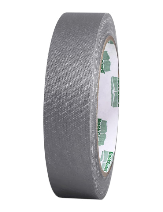 BookGuard 1 Inch Premium Bookbinding Repair Cloth Tape, 15 Yard Roll, Gray