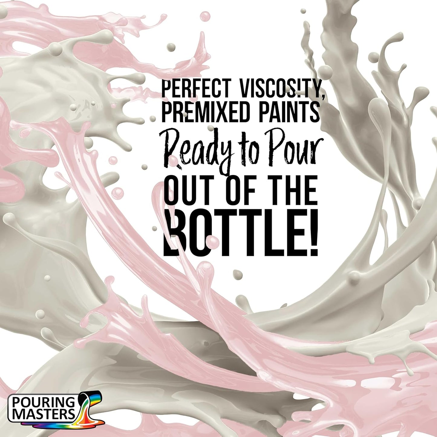 Pouring Masters Cotton Candy Pink Ready to Pour Acrylic Pouring Paint - Premium 8-Ounce Pre-Mixed Fluid Acrylic Paint - Fluid Art Supplies for Canvas, Wood, Paper, Tile & Rocks