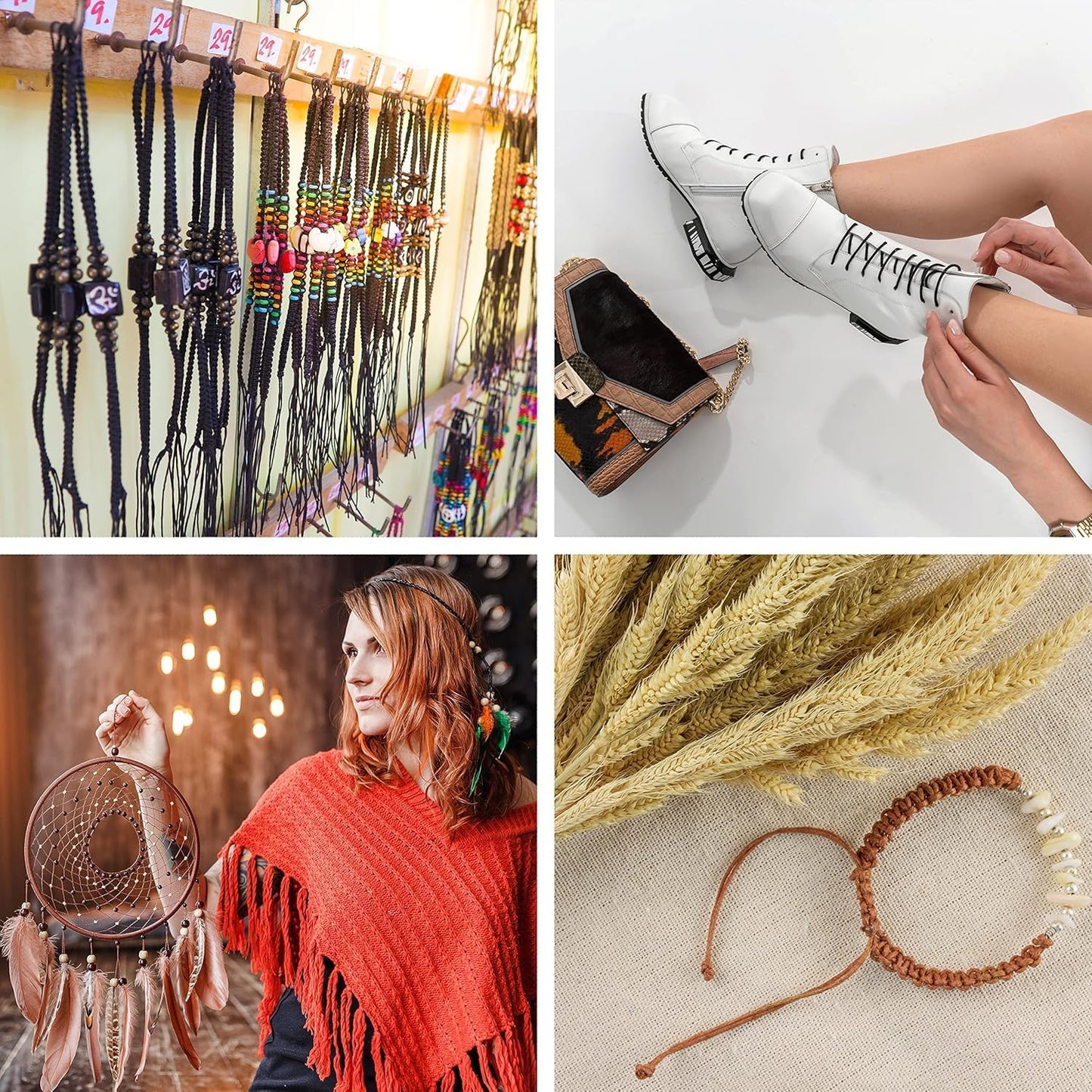 Mandala Crafts 1.5mm 109 Yards Bistre Brown Cotton Waxed Cord for Jewelry Making Bracelet Cord Waxed String - Beading String Thread Jewelry Cords for Necklaces String