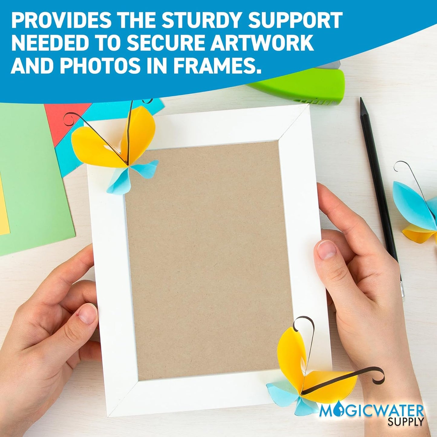 MagicWater Chipboard Sheet for DIY Projects - 8.5x11 Inch - 25 Pack - 50 pt - Heavy Duty Kraft. (0.050 Inch Thick) Paperboard, for Scrapbooking, Books, Picture Frame Backing, Arts Project & Crafts