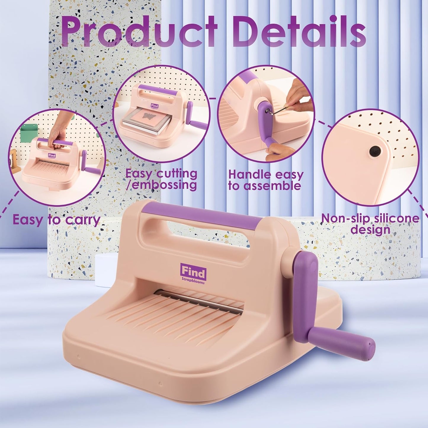 Die Cut Machine,Manual Embossing Machine for Cardmaking,Scrapbooking with Gift Box,6in Openning