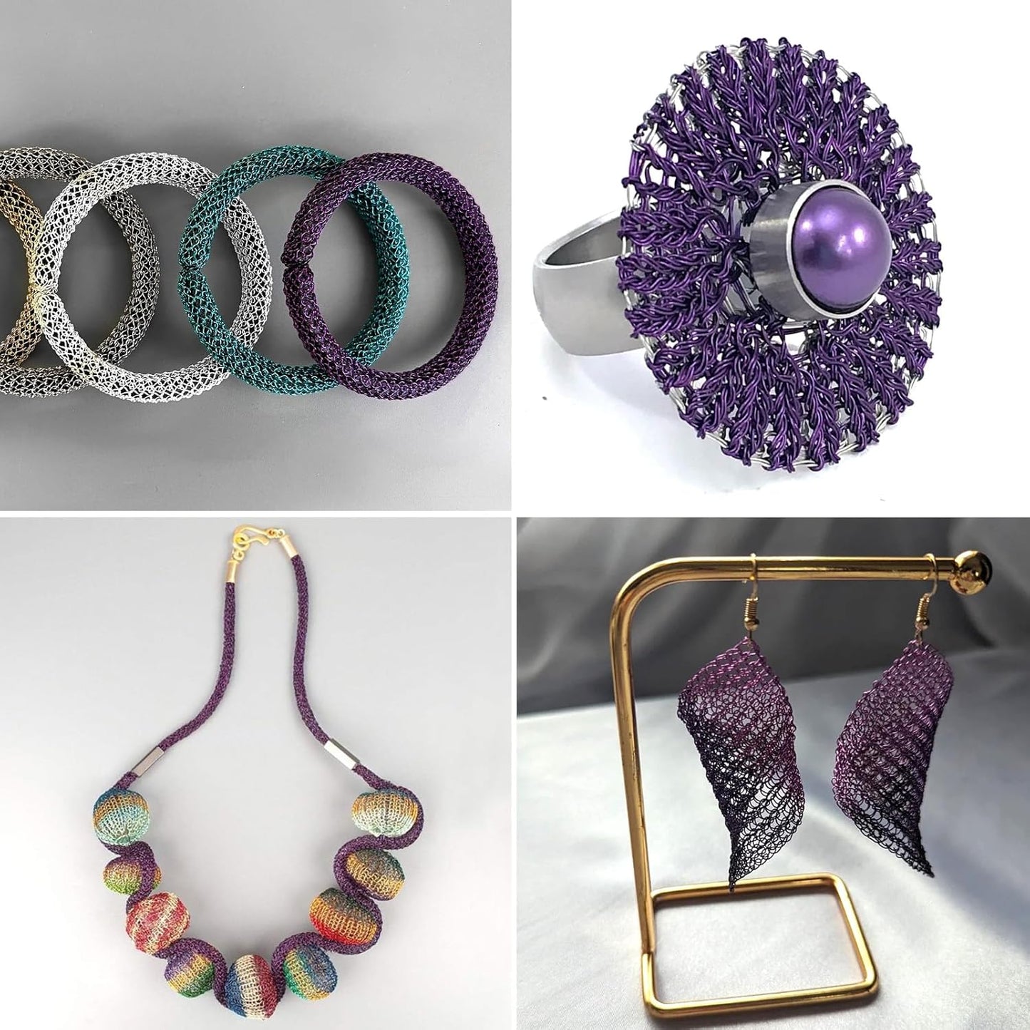 82FT Jewelry Wire 20 Gauge Tarnish-Resistant Copper Beading Wires Roll Bulk for DIY Crafts Jewelry Making, Purple Wire