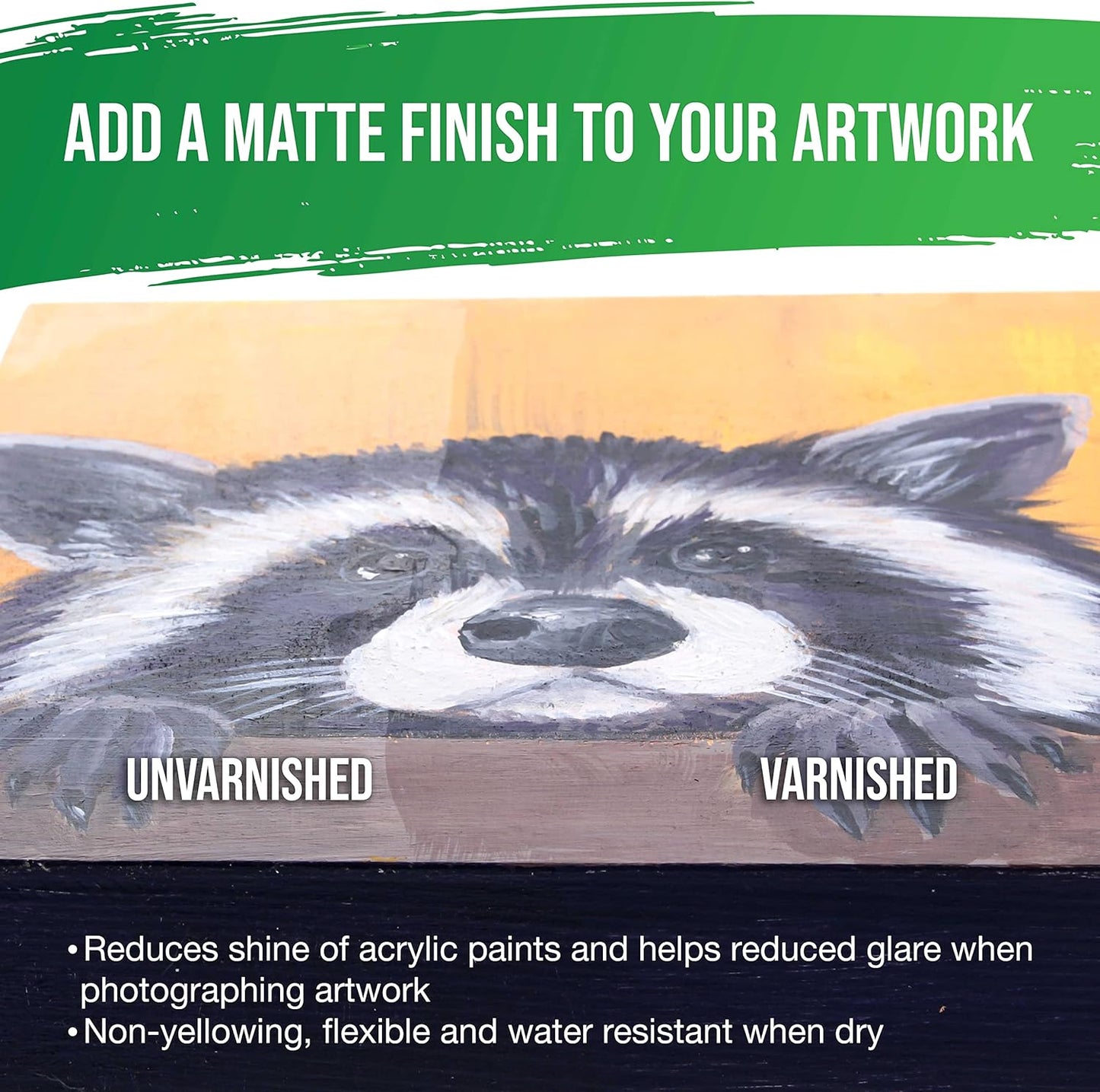 U.S. Art Supply 32 oz Matte Acrylic Varnish for Acrylic Painting, Permanent Clear Protection, Reduces UV & Photography Glare