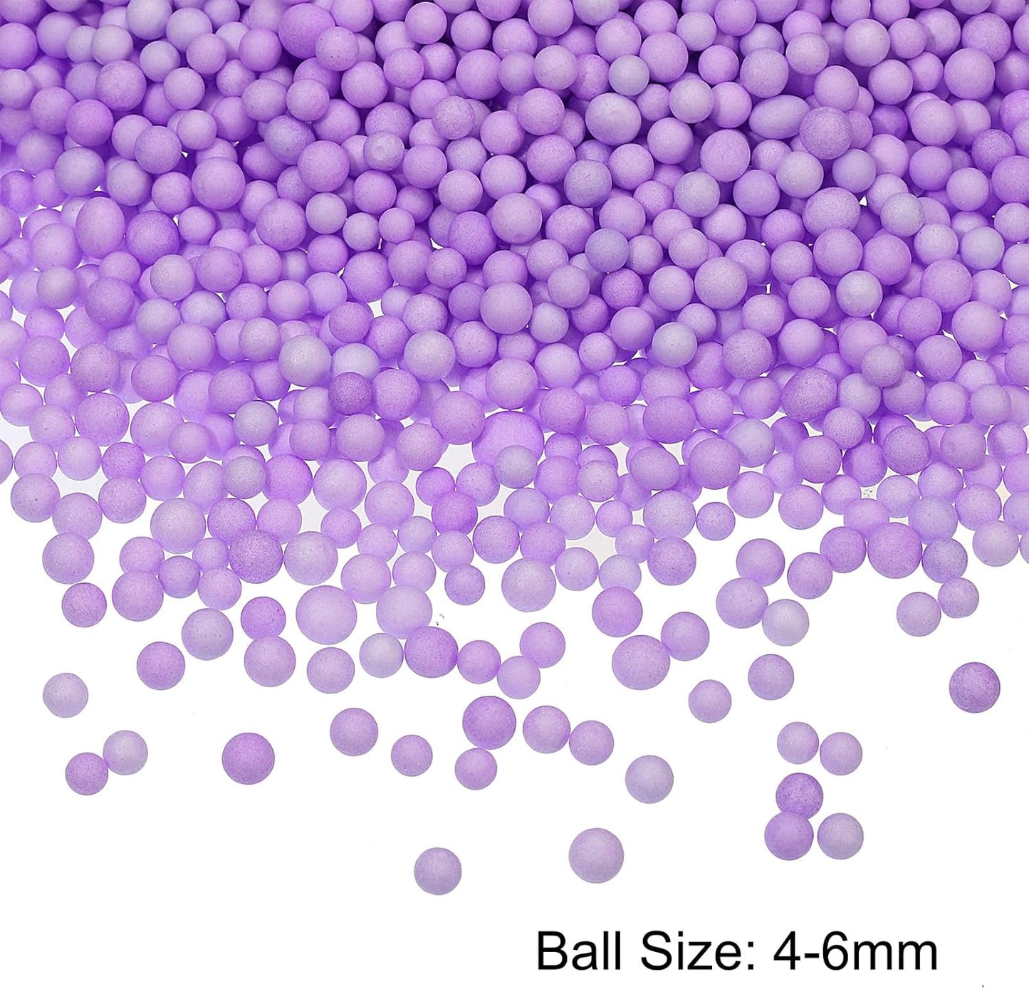 MECCANIXITY Foam Beads Foam Balls 4-6mm for Wedding and Party Decorations, Tiny Packing Balls, Arts DIY Crafts Supplies (Purple,1 Pack Approx 5000pcs)