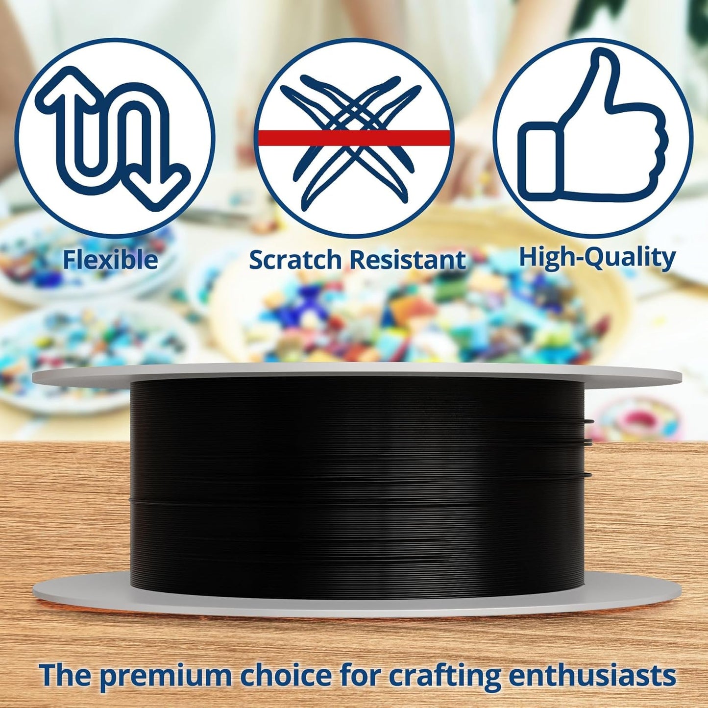 Soft Flex 49 Strand Beading Wire - Heavy 0.24 Diameter - 10 Feet Nylon Design Wire