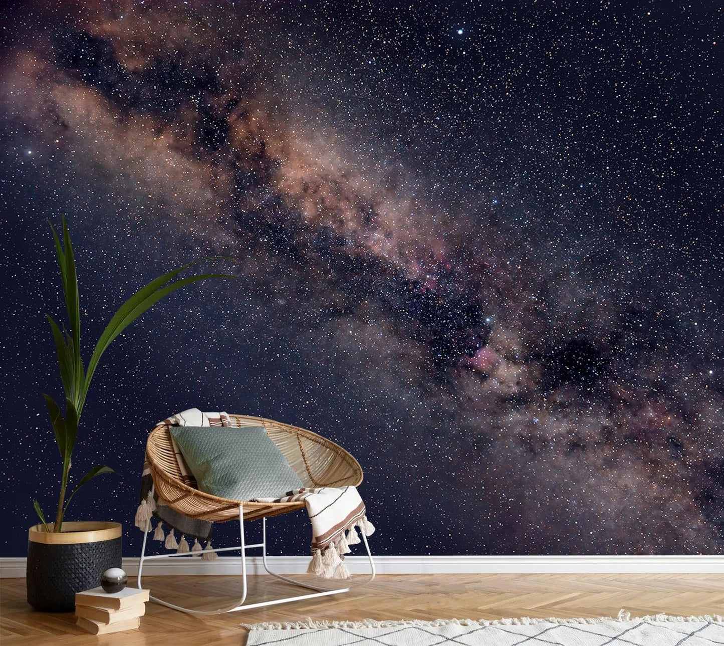 AFZEVEB-Galaxy Stars Wallpaper Wall murals for Ceiling 159"x107"(Not Peel and Stick)