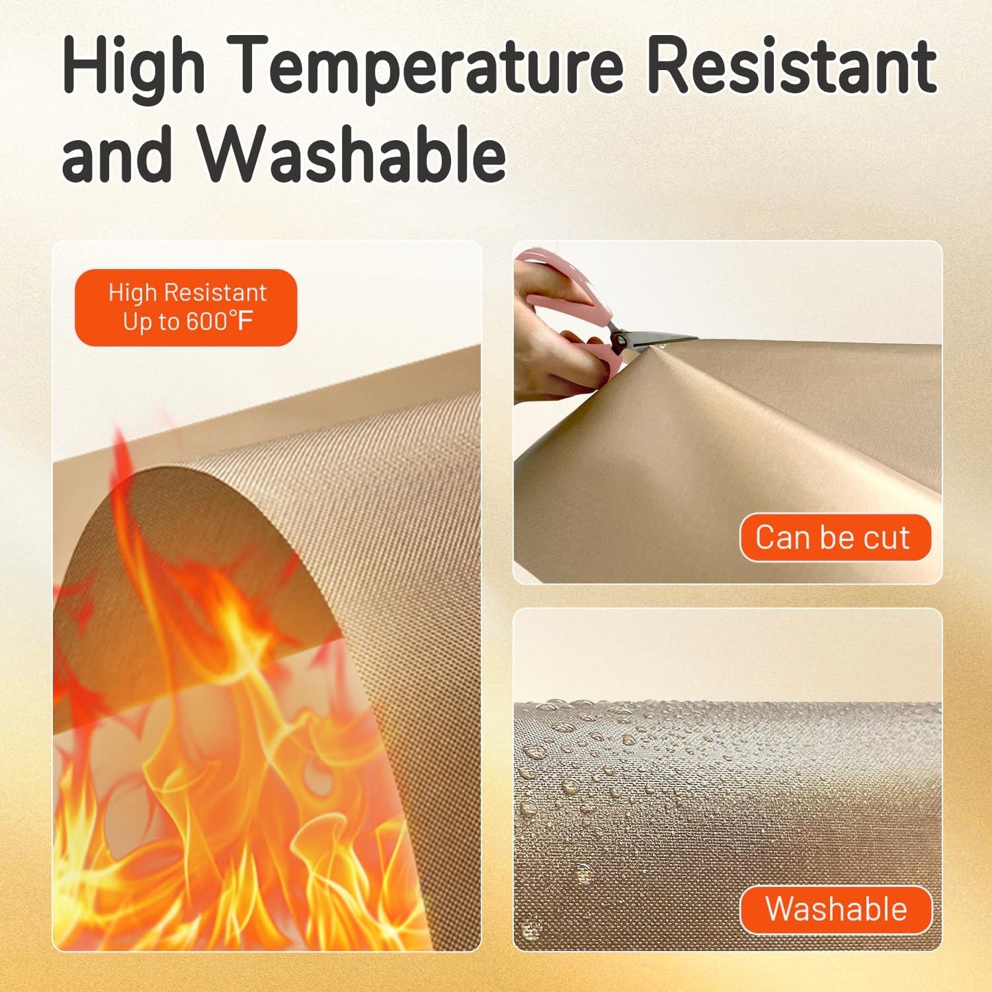 TransOurDream 4 Pack PTFE Teflon Sheets Size L16 x 20" for Auto Heat Press Heat Transfer Paper and Sublimation Paper Reusable Heat Resistant Non stick