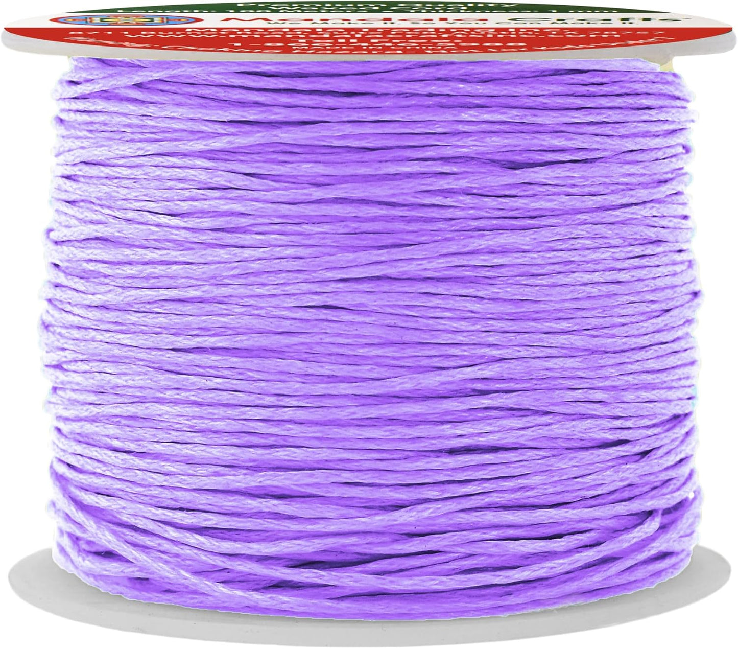 Mandala Crafts 1mm 109 Yards Lavender Cotton Waxed Cord for Jewelry Making Bracelet Cord Waxed String - Beading String Thread Jewelry Cords for Necklaces String