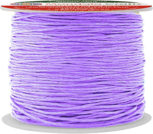 Mandala Crafts 1mm 109 Yards Lavender Cotton Waxed Cord for Jewelry Making Bracelet Cord Waxed String - Beading String Thread Jewelry Cords for Necklaces String
