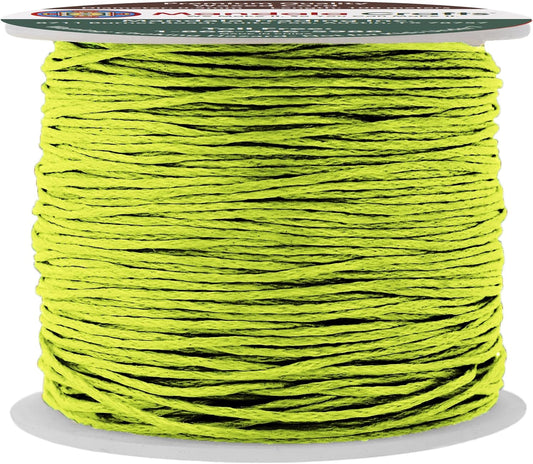 Mandala Crafts 0.5mm 109 Yards Yellow Green Cotton Waxed Cord for Jewelry Making Bracelet Cord Waxed String - Beading String Thread Jewelry Cords for Necklaces String