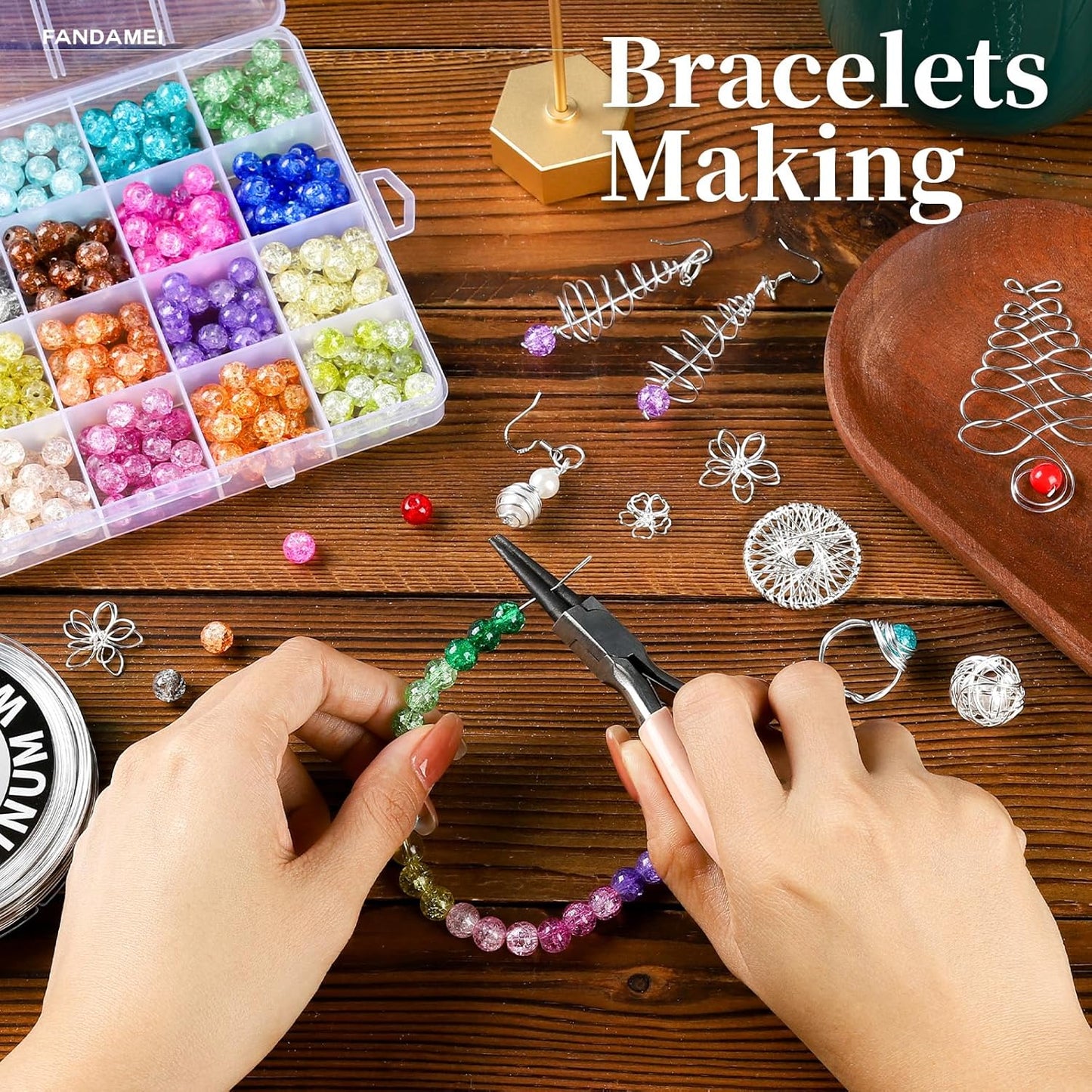 FANDAMEI Craft Wire 20 Gauge 98 Feet, Silver Wire for Jewelry Making, Aluminum Wire for Crafts, Sculpting, Beading. Metal Bendable for DIY, Christmas Floral Craft, Decoration, Jewelry Making