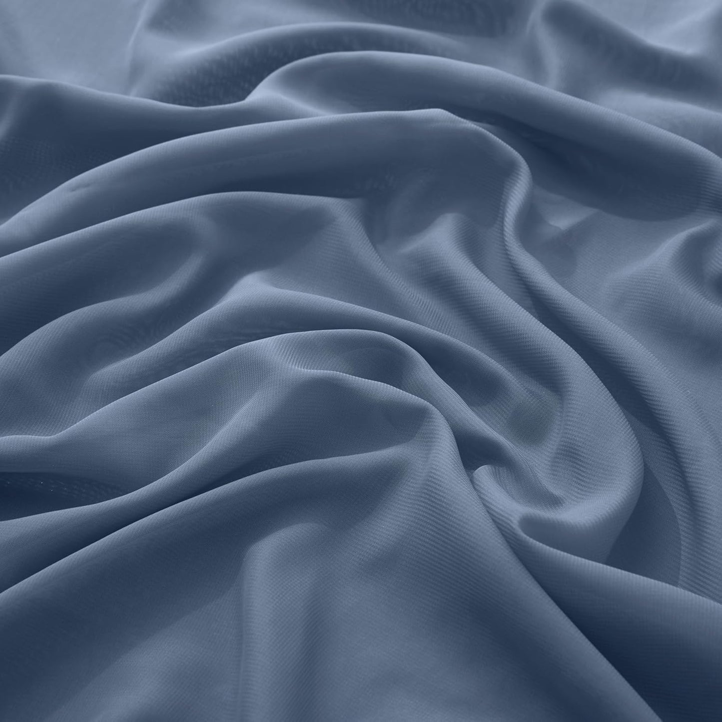 VACVELT Wedding Arch Draping Fabric Dusty Blue Chiffon, 1 Panel Sheer Drapes 30 Inch x 20ft Chiffon Backdrop Curtain Decor, Outdoor Sheer Drapery for Ceremony Party Ceiling