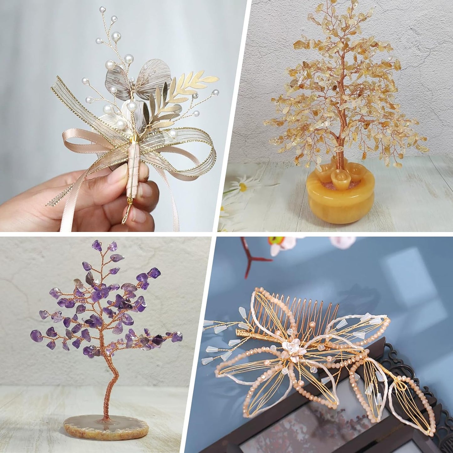 6Pcs Jewelry Making Kit: Pliers, Wire Cutters, Crimping Pliers & More for Necklace, Bracelet & Earrings Making or Repairing