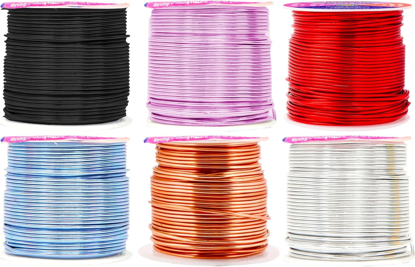 Mandala Crafts 16 Gauge Anodized Aluminum Craft Wire for Jewelry Making – 390 FT Colored Flexible Silver Copper Black Pink Ice Blue Red Wire - Bendable for Bonsai Armature Crafting Sculpting