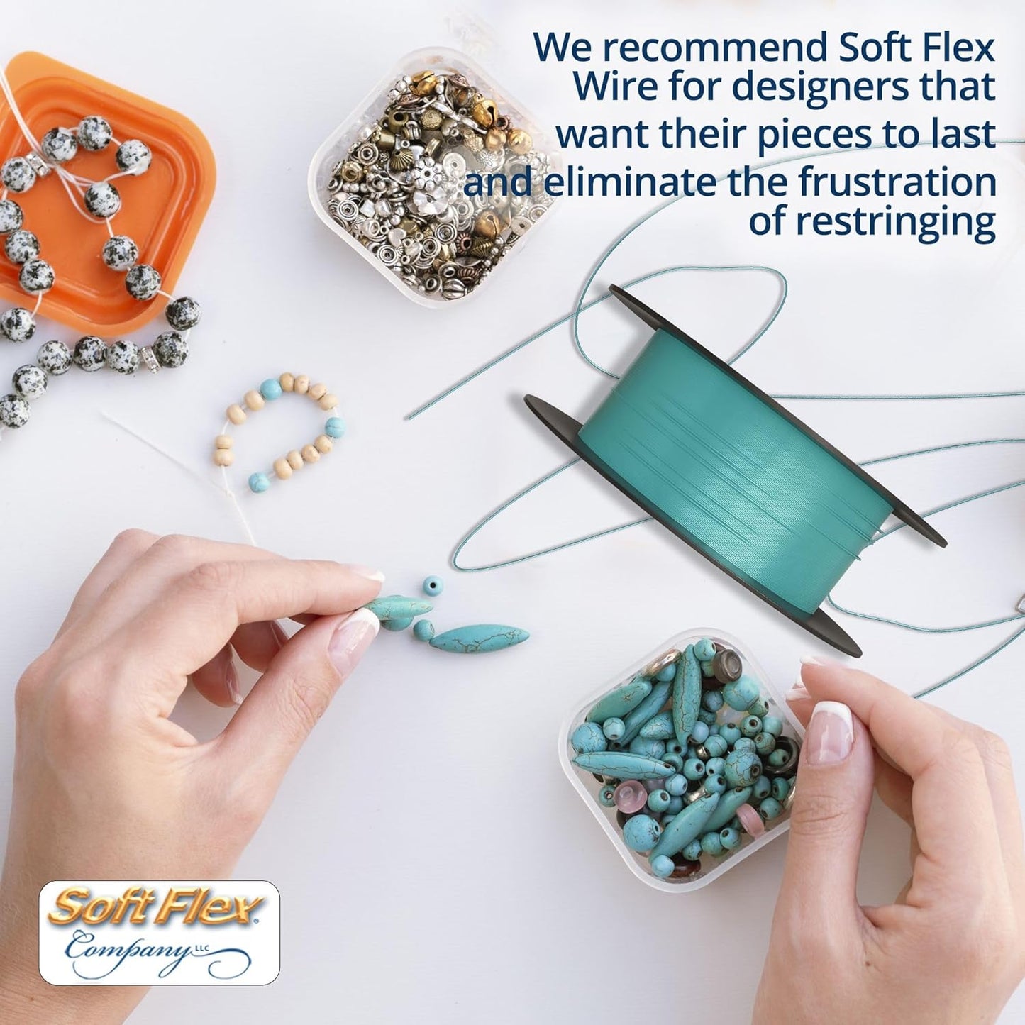 Soft Flex 49 Strand Beading Wire - Medium 0.19 Diameter - 30 Feet Nylon Design Wire