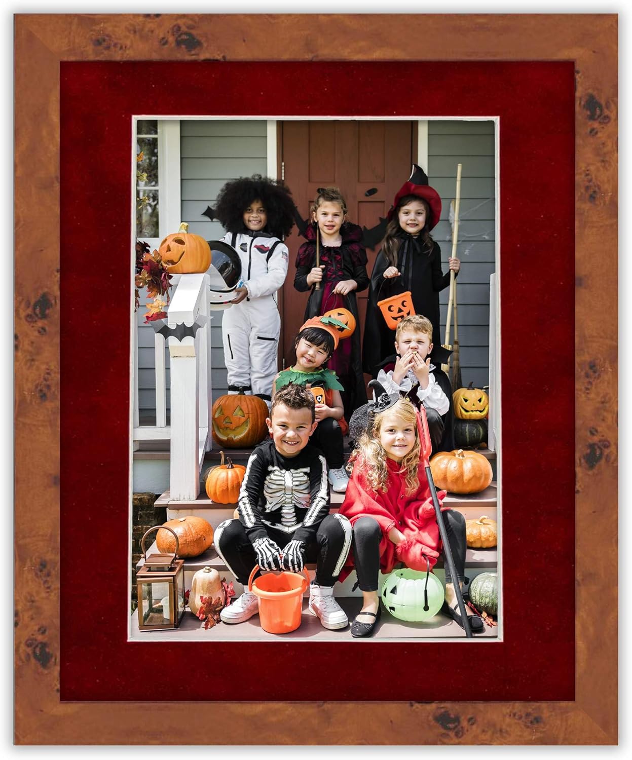 Pack of 25 Acid Free 11x14 Mats Bevel Cut for 8.5x11 Photos - Bright Red Suede Precut Matboards With Backing Boards and Clear Photo Mat Bags For Pictures, Photos, Framing - 4-ply Thickness
