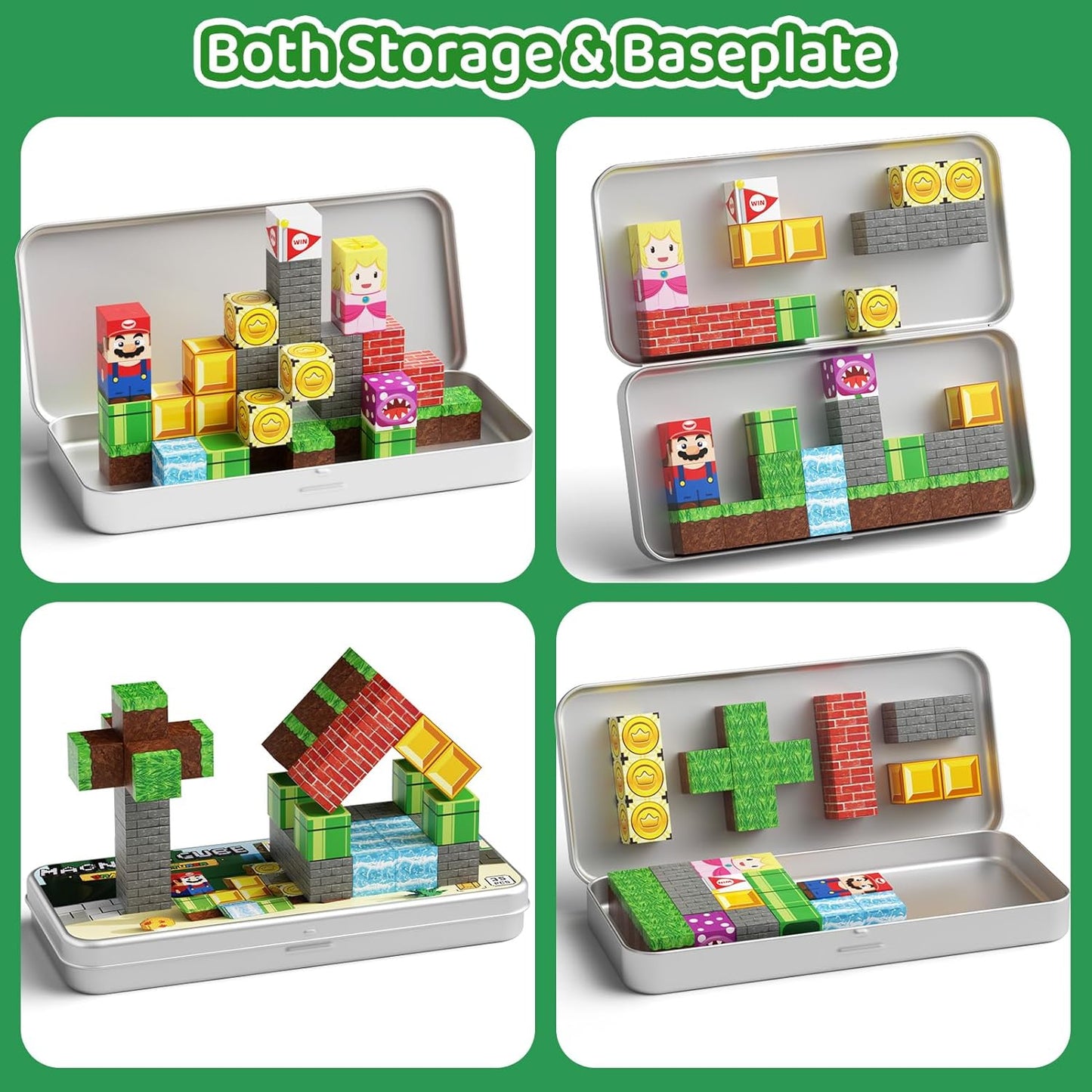 Magnetic Building Toys for Kids Ages 4-8, STEM Magnet Travel Cubes Construction Set with Storage Box, Educational Birthday Gifts Magnet Blocks for Toddlers 3 4 5 6 7 8+ Year Old Boys & Girls