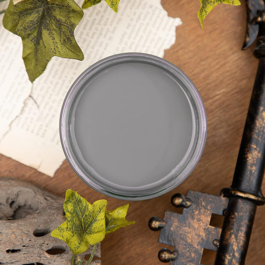 Dixie Belle Paint Company Chalk Finish Furniture Paint - Hurricane Gray (1 Gallon - 128oz) - Matte Medium Gray Chic Chalk Mineral DIY Furniture Paint