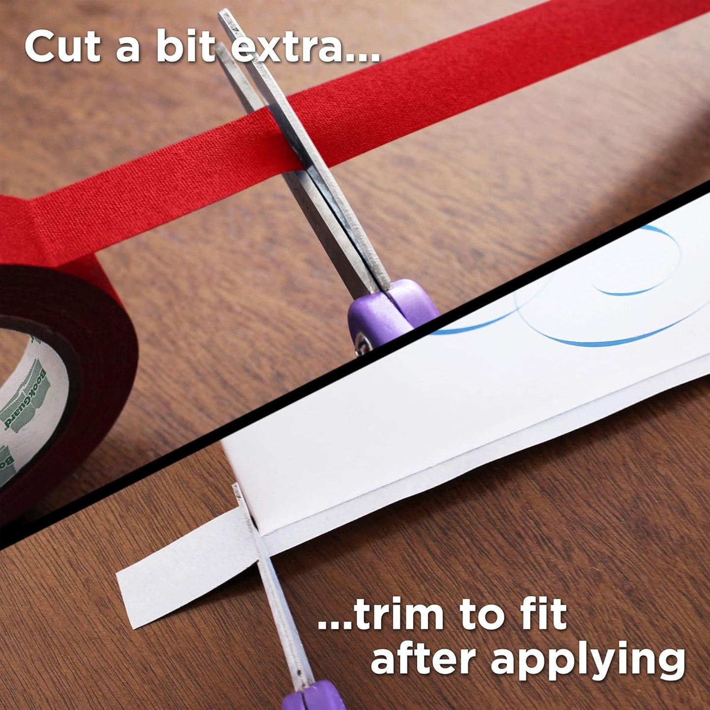 BookGuard 0.75 inch Premium Bookbinding Repair Cloth Tape, 15 Yard Roll, Red