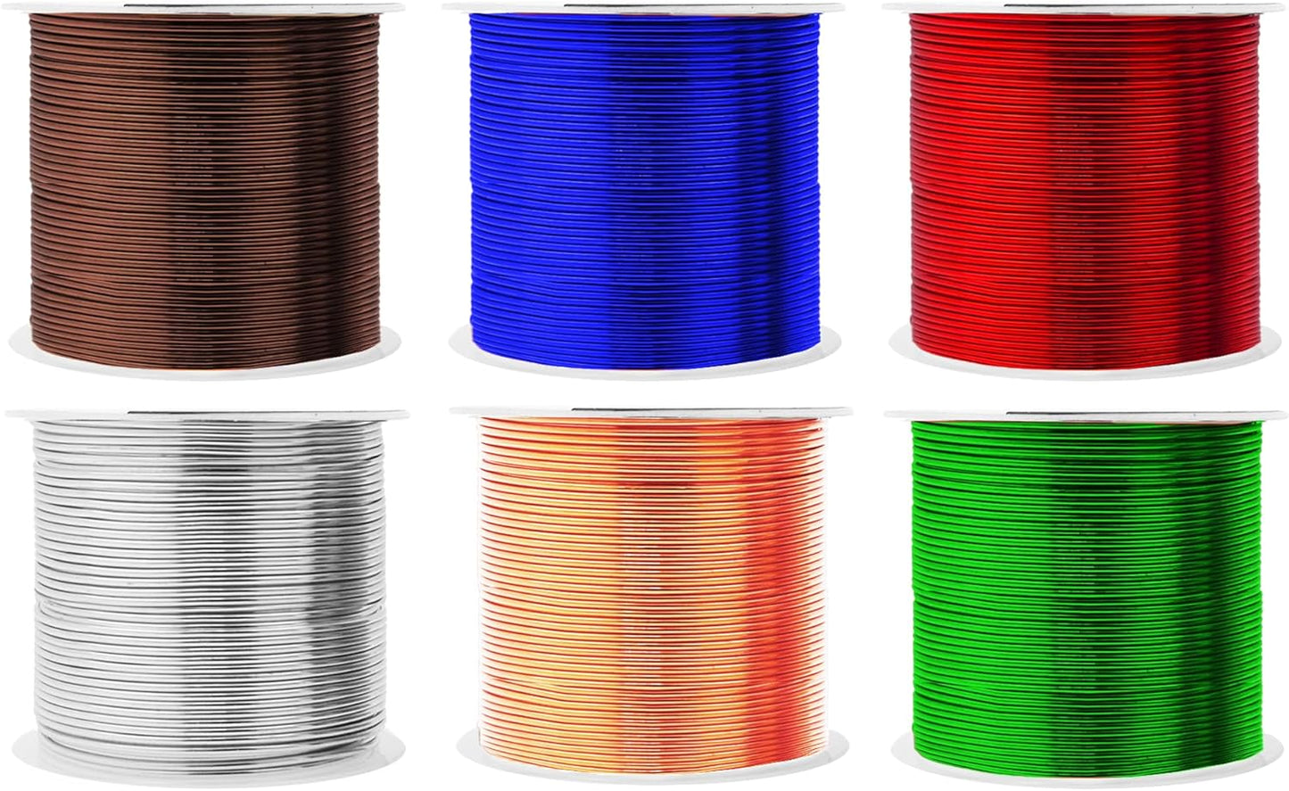 Mandala Crafts 18 Gauge Anodized Aluminum Craft Wire for Jewelry Making - 450 FT Colored Flexible Silver Copper True Blue Brown Red Kelly Green Wire - Bendable for Bonsai Armature Crafting Sculpting