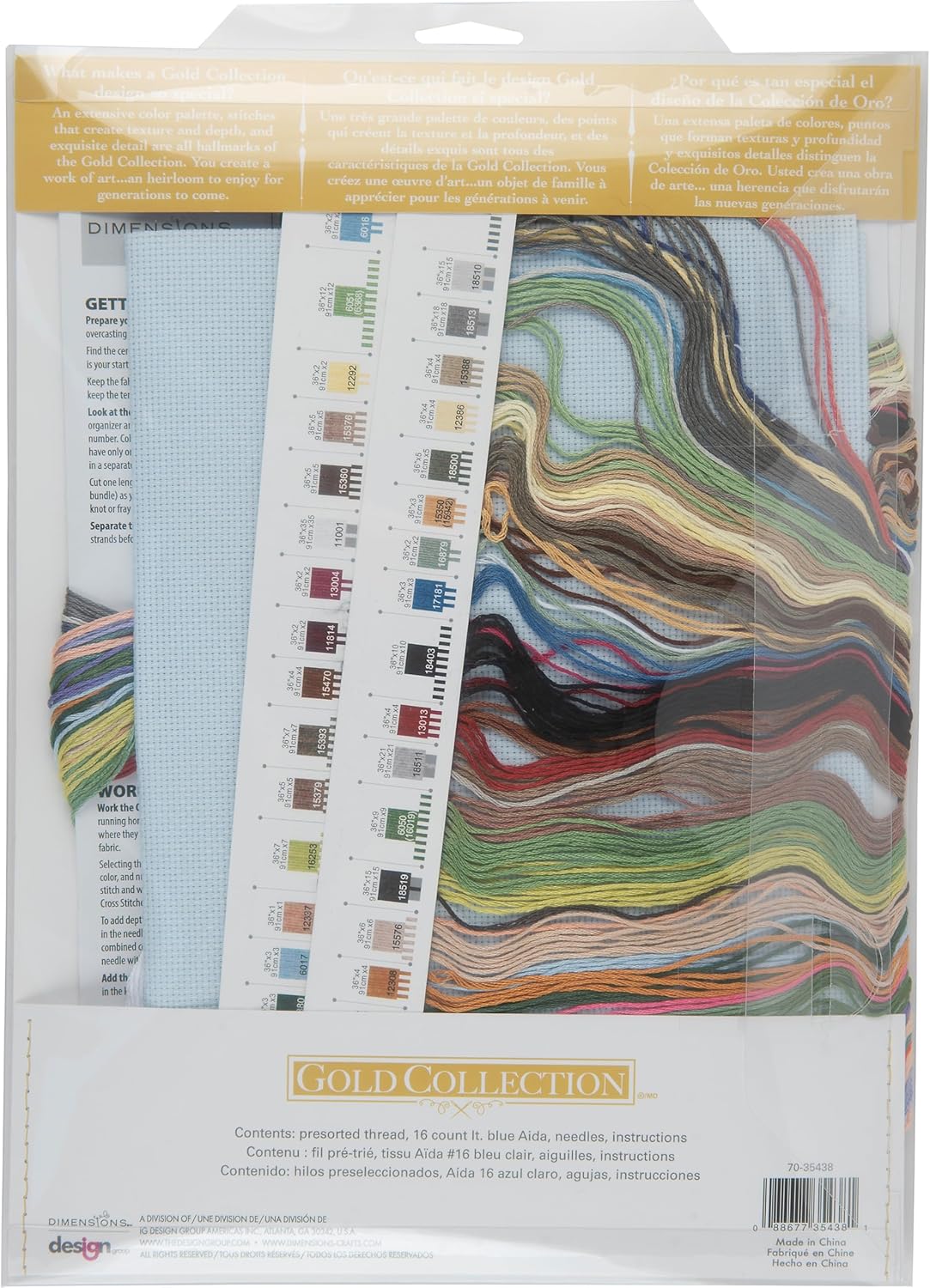 Dimensions Flowers for Sale Counted Cross Stitch Kit, 9" x 12", 14 Cnt. Light Blue Aida 5 Piece