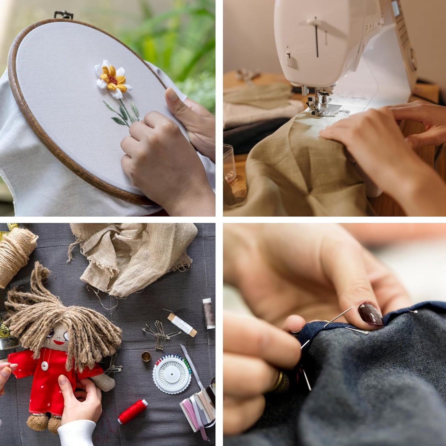 Colorful Serger Sewing Thread - 24 Cones Threads of 500 Yards Each Spool | Sewing Clips Quilting Materials Sewing Machines for Beginners and Heavy-Duty Sewing Machine Threads (24 Color)