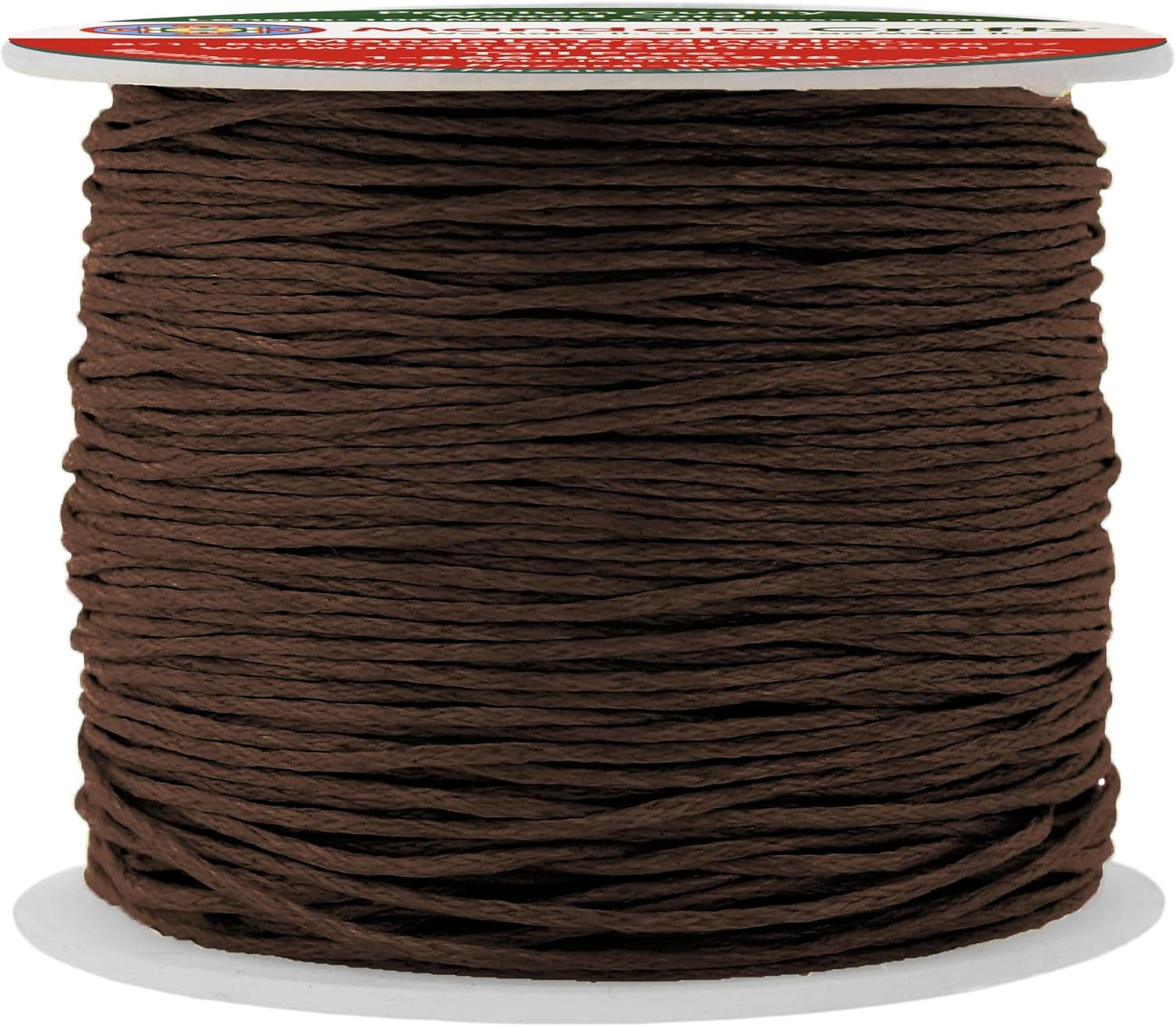 Mandala Crafts 1mm 109 Yards Bistre Brown Cotton Waxed Cord for Jewelry Making Bracelet Cord Waxed String - Beading String Thread Jewelry Cords for Necklaces String