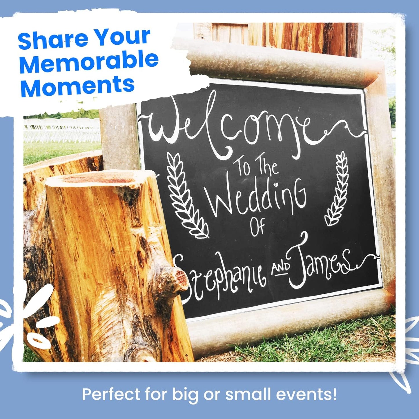 Chalkola White Chalk Markers (6 Pack, 6mm Reversible Tip) - White Dry Erase Liquid Chalk Pens for Blackboard, Window, Bistro, Car Glass, Board, Calendar - Erasable Chalkboard Markers + 50 labels