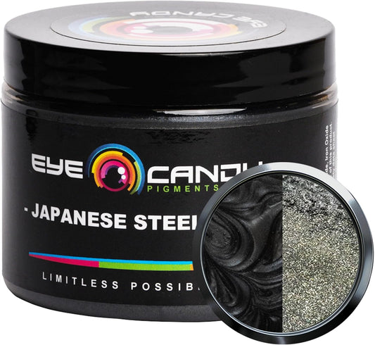 Eye Candy Premium Mica Powder Pigment “Japanese Steel Grey” (50g) Multipurpose DIY Arts and Crafts Additive | Epoxy, Resin, Bath Bombs, Paint, Soap, Nail Polish, Lip Balm (Japanese Steel Grey, 50G)
