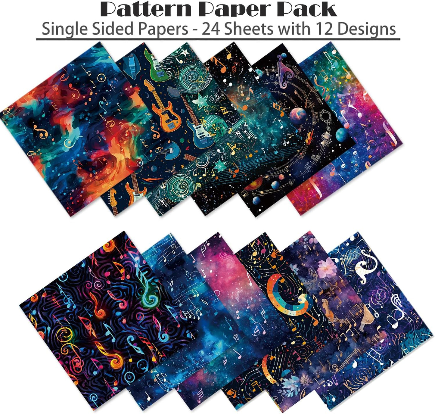 YASMEN 6"x6" Scrapbook Paper Pad - 24 Sheets of Patterned Cardstock for Card Making, Scrapbooking, Junk Journal, DIY Gift Cards - Single-Sided Decopodge Decorative Craft Paper