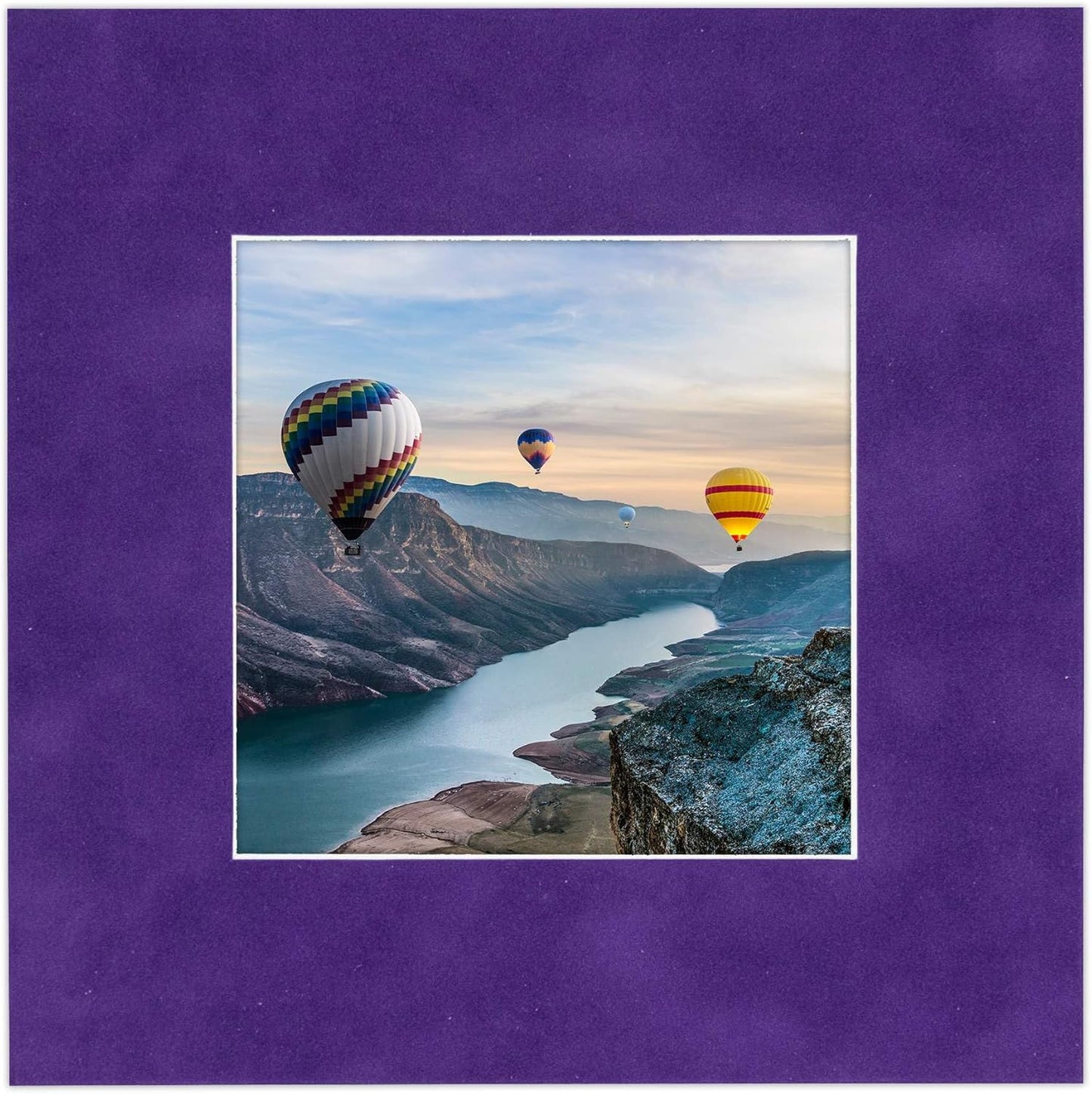 Pack of Ten Acid Free 11x14 Mats Bevel Cut for 8.5x11 Photos - Purple Crocus Suede Precut Matboards With Backing Boards and Self Seal Photo Mat Bags For Pictures, Photos, Framing - 4-ply Thickness