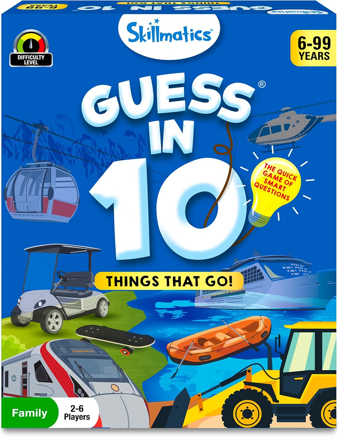 Skillmatics Guess in 10 Things That Go, Perfect for Boys, Girls, Kids Who Love Card Games, Educational Toys & Board Games, Gifts for Ages 6, 7, 8, 9
