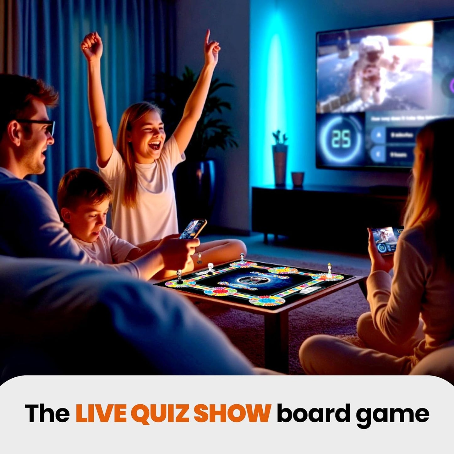 Outsmarted - The App-Connected TV Quiz-Show Board Game | Kids, Teens & Adults | Next-Level Game Night for Family & Friends | 2–24 Players | Age 8+ | 10,000+ Questions | 2025 Edition
