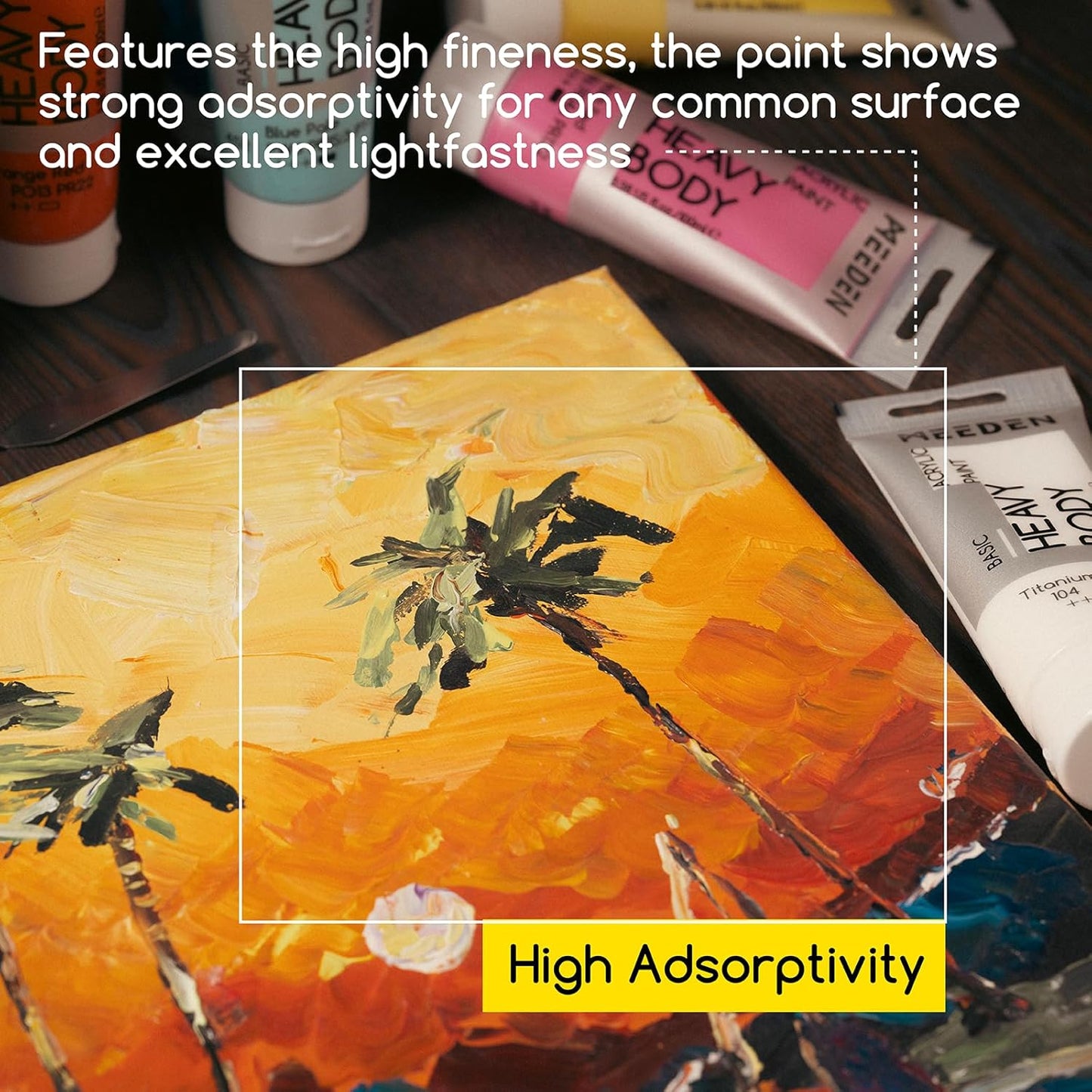 MEEDEN Titanium White Acrylic Paint: Pack of 2 Heavy Body Acrylic Paints (100ml/3.38oz x 2 Tubes)