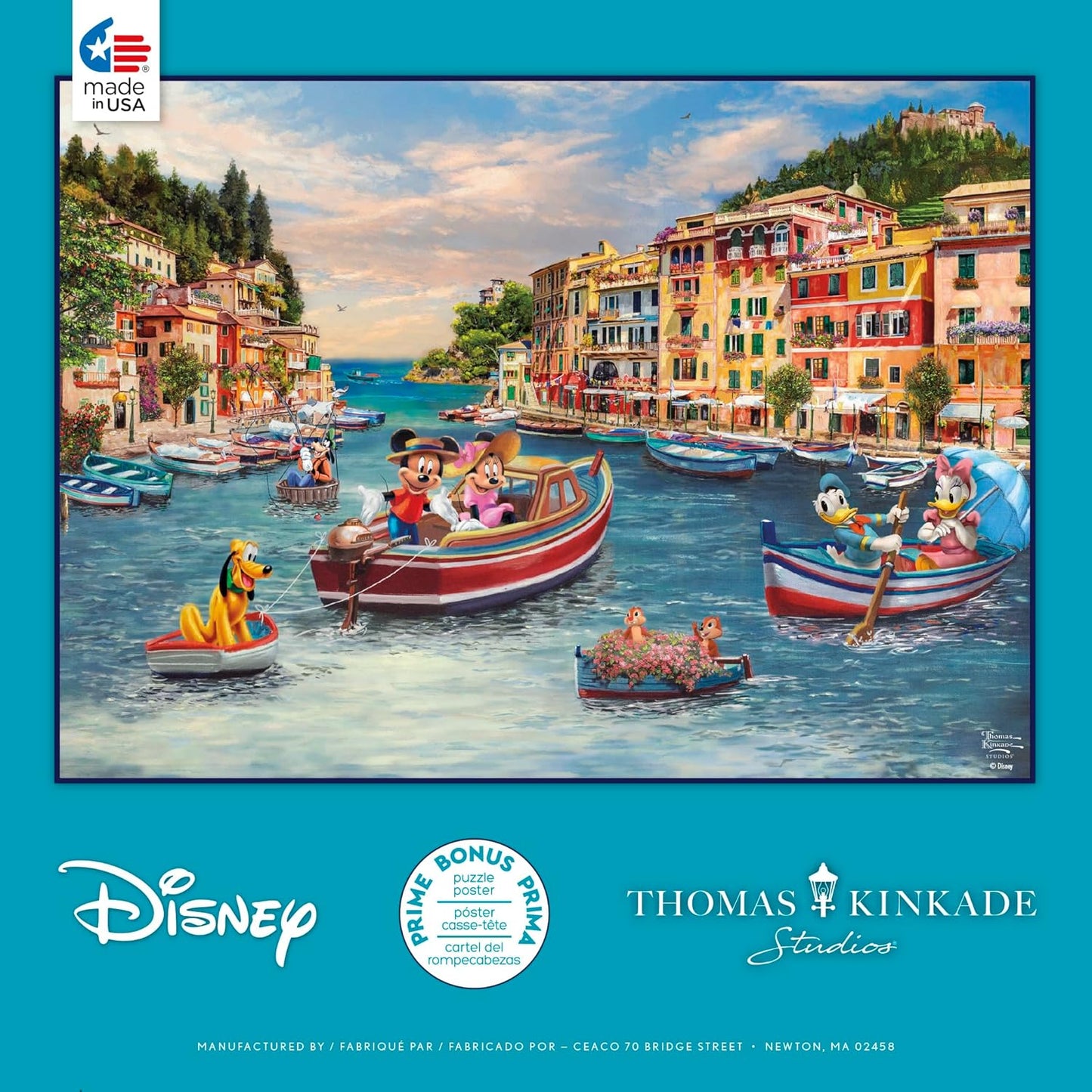 Ceaco - Thomas Kinkade - Disney - Mickey & Minnie in Italy - 1000 Piece Jigsaw Puzzle