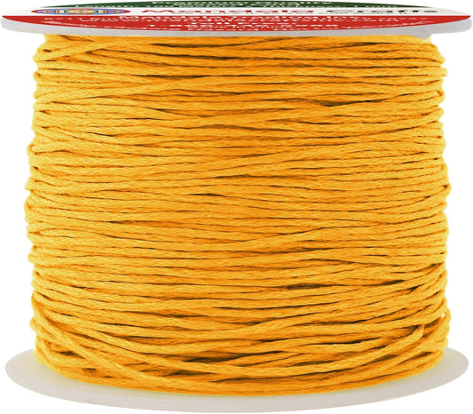 Mandala Crafts 1mm 109 Yards Mustard Yellow Cotton Waxed Cord for Jewelry Making Bracelet Cord Waxed String - Beading String Thread Jewelry Cords for Necklaces String
