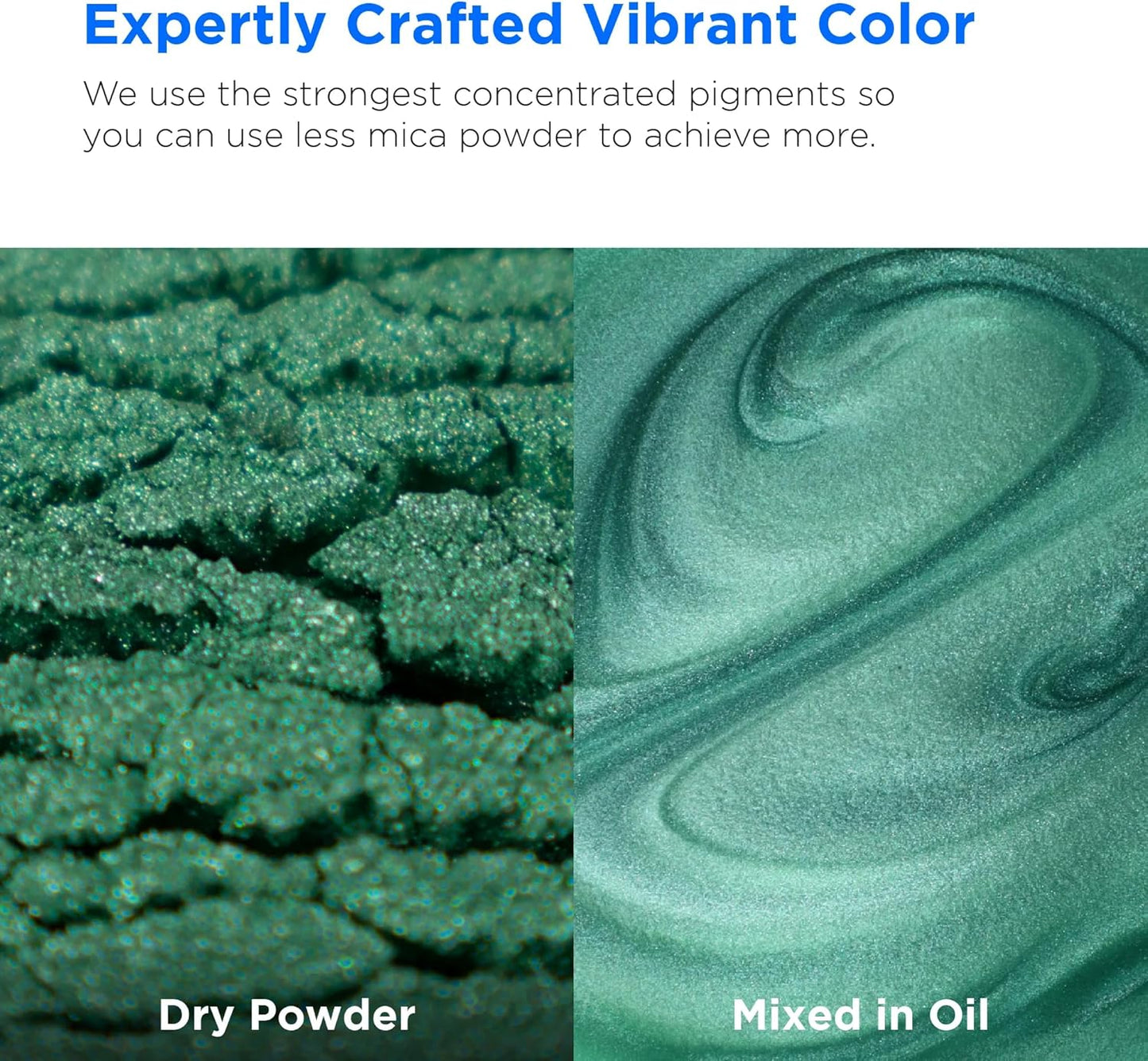 Rolio Premium Mica Powder - Egyptian Green (100G / 3.5 oz) - 1 Jar of Green Pigment Powder for Epoxy Resin, Dye, Soap Making, Nail Polish, Paint, Candle Making, Bath Bombs, Slime