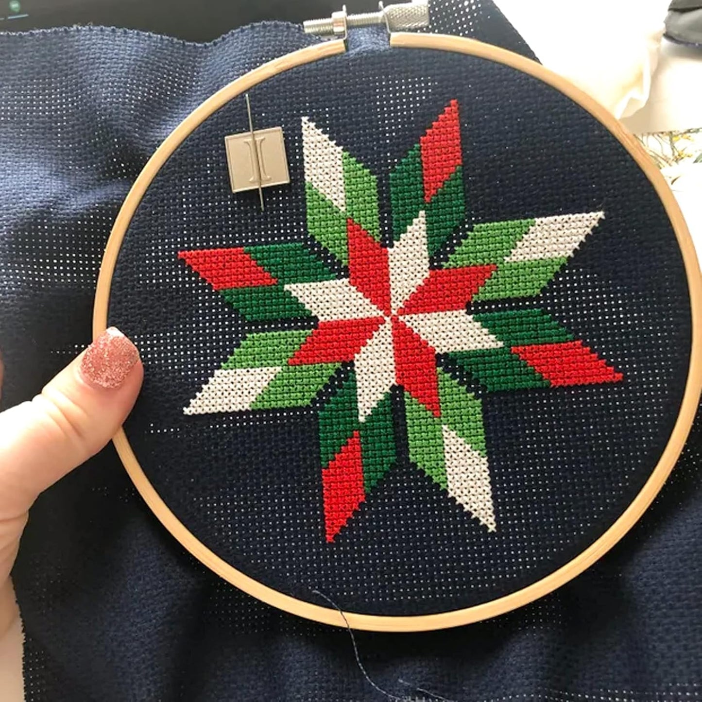 Similane 6 Pcs Cross Stitch Aida Cloth Embroidery Cloth Cross-Stitch Fabric 14 Count Black Aida Easy to use Embroidery Patterns Pictures 12 by 18-Inch