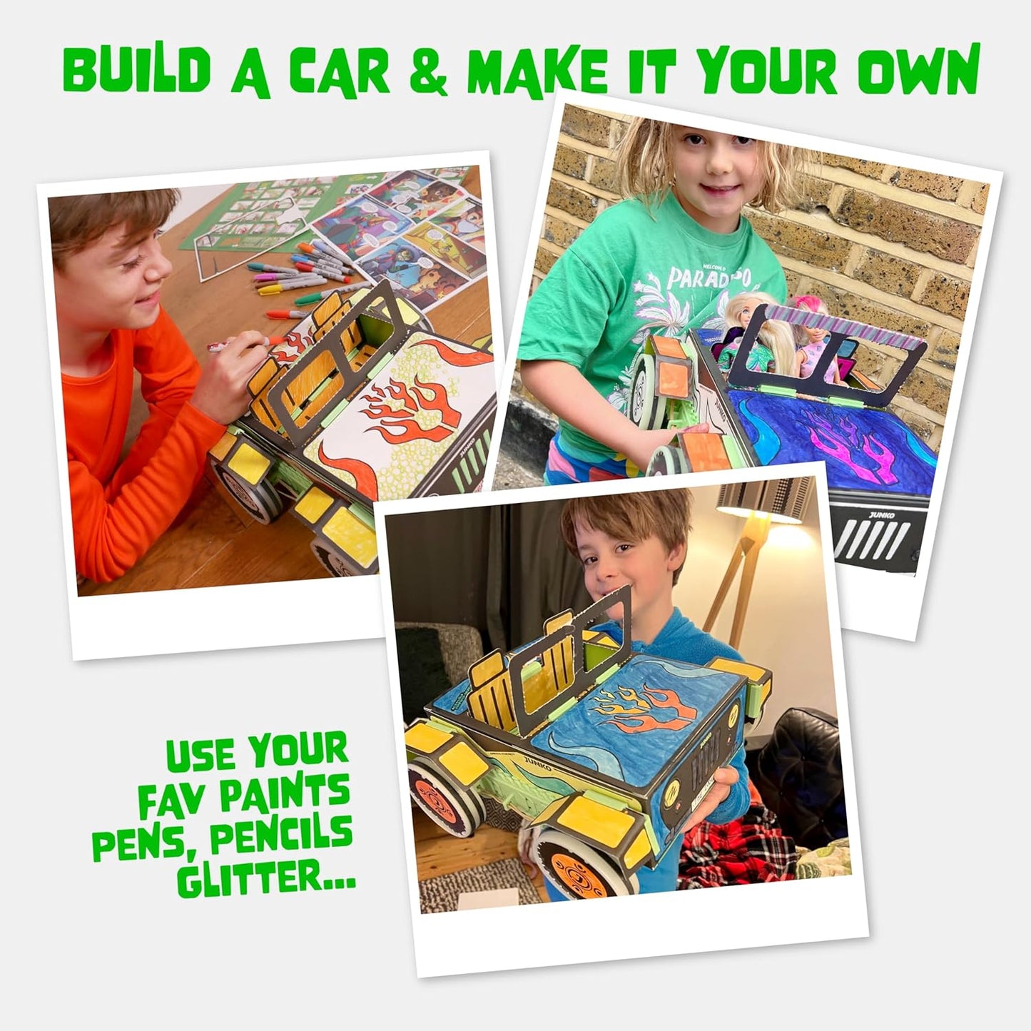 JUNKO Toy Car | Build, Color & Customize – Pull-Back Car | STEM Craft Project Ages 6–10