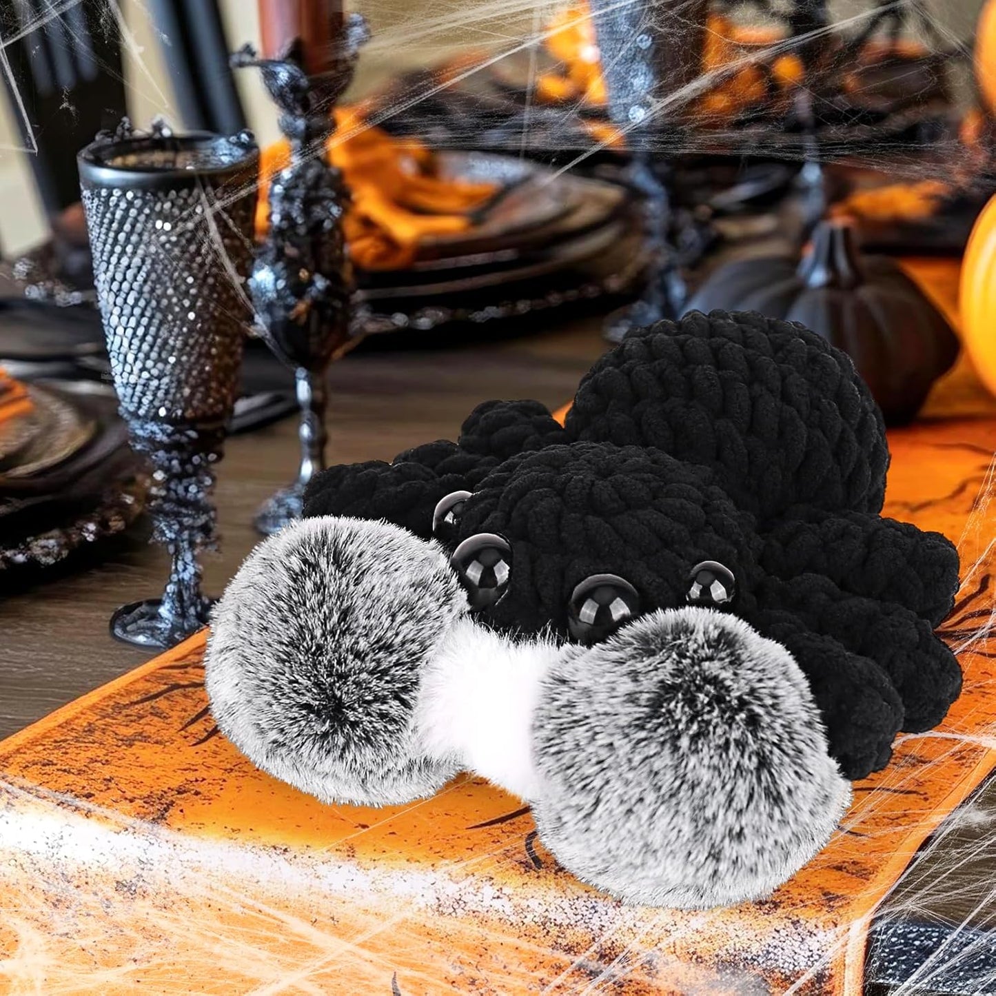 Crochetta Crochet Kit for Beginners, Crochet Starter Kit w Step-by-Step Video Tutorials, Beginner Crochet Kit for Adults Kids Women Men Complete Kit Included (Halloween Spider)