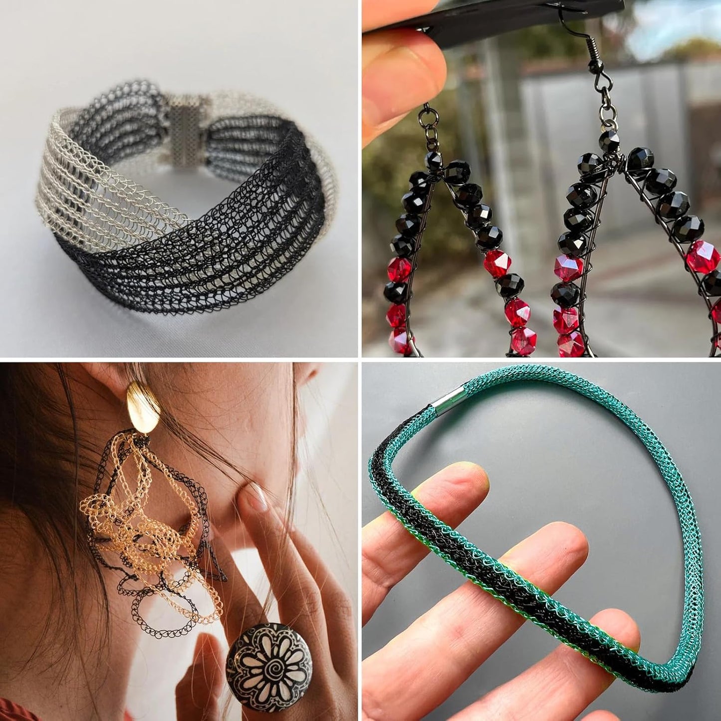 328FT Jewelry Wire 26 Gauge Tarnish-Resistant Copper Beading Wires Roll Bulk for DIY Crafts Jewelry Making, Black Wire