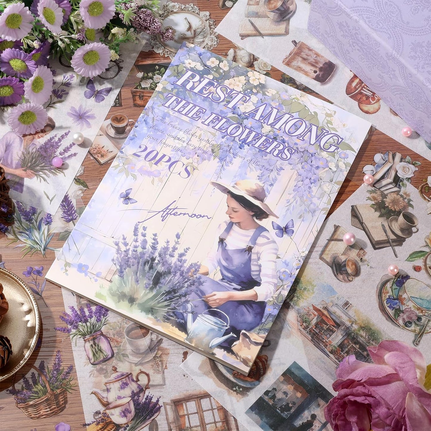 Scrapbook Reading Stickers 20 Sheets 240 Pre-Cut Washi Stickers for Journaling PET Transparent Book Sticker Decorative or DIY Paper Crafts, Arts and Crafting Projects