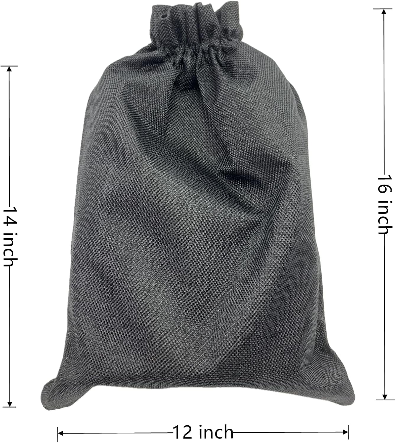 Palmhomee Pack of 4 Burlap Gift Bags with Drawstring Linen Jewelry Pouches Wedding Hessian Jute Bags for Birthday and Treat Pouches Party Wedding Favors Gift (12x16 Inch, Black)