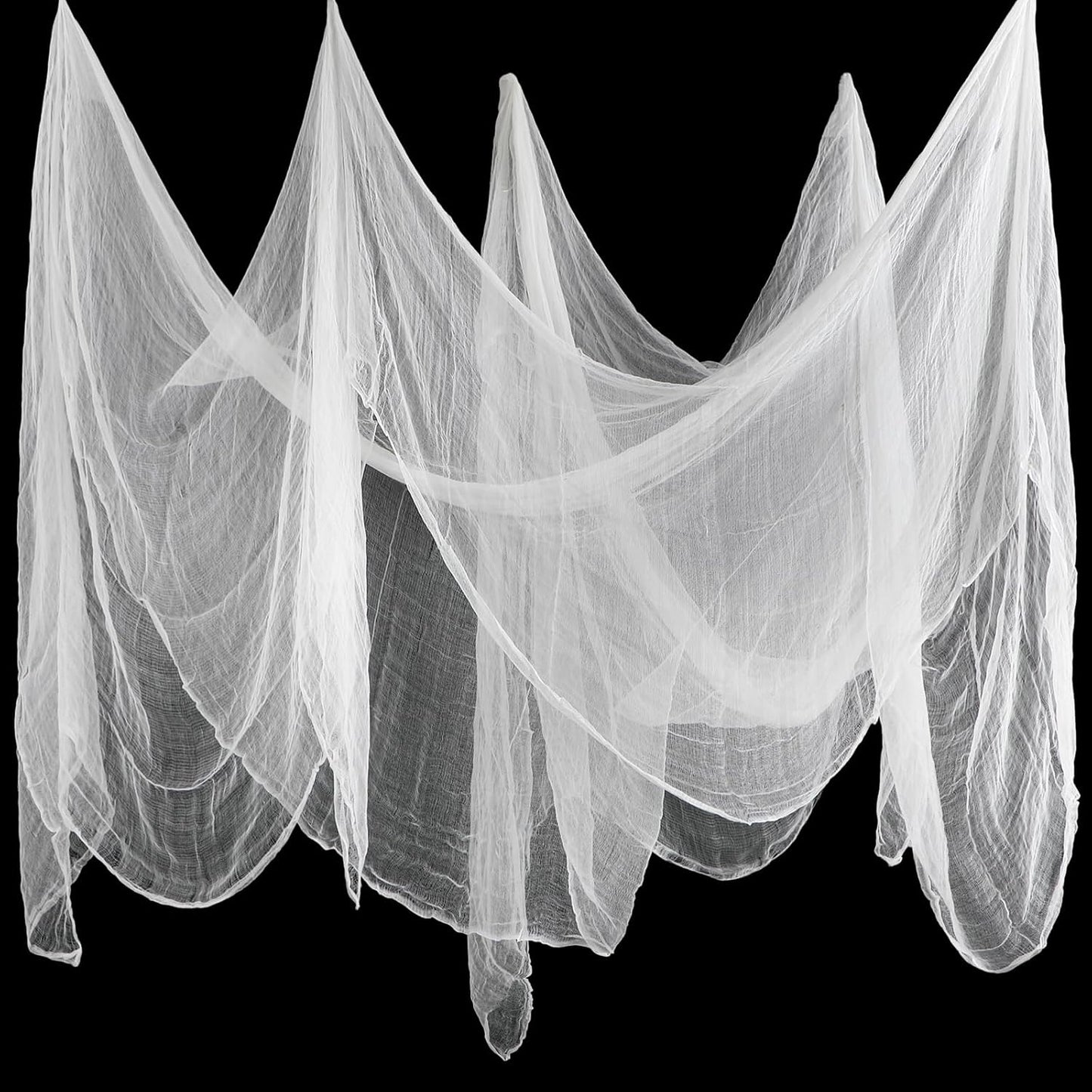 Boao Halloween Cheese cloth 39.37 x 393.7 Inch White Cheesecloth Roll for Crafts Large Cotton Muslin Gauze Fabric for Halloween Outdoor & Indoor Spooky Decoration