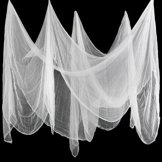 Boao Halloween Cheese cloth 85 x 394 Inch White Cheesecloth Roll for Crafts Large Cotton Muslin Gauze Fabric for Halloween Outdoor & Indoor Spooky Decoration