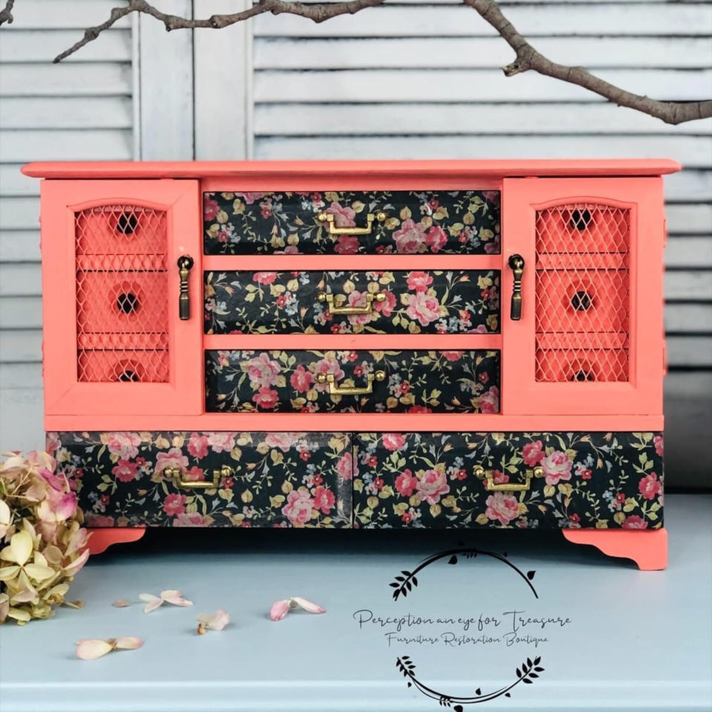 Dixie Belle Paint Company Chalk Finish Furniture Paint - Flamingo (8oz) - Matte Bright Coral Chic Chalk Mineral DIY Furniture Paint