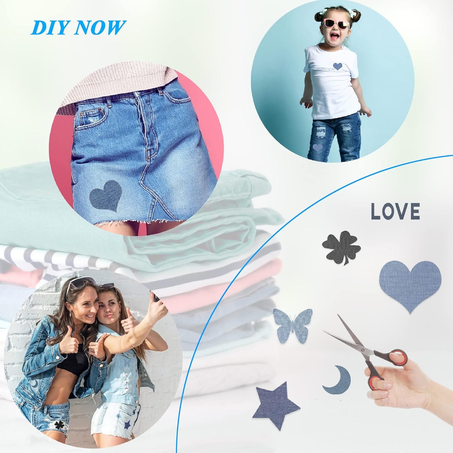 12PCS Fabric Iron on Patches Inside & Outside Strong Glue 100% Cotton Repair Patch for Clothes Pants Mending and Decorating, Beige
