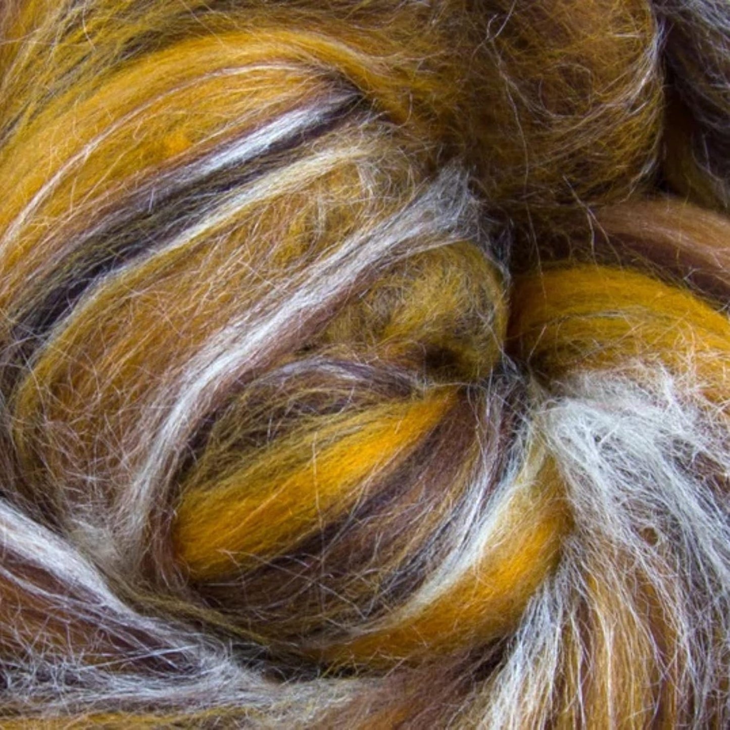 Revolution Fibers – Constellation Range Roving (8 Ounces) | Tonal Blend of 70% Dyed Merino and 30% Tussah Silk Combed Top | Soft Fiber for Felting, Spinning, Knitting (Lynx Starburst)