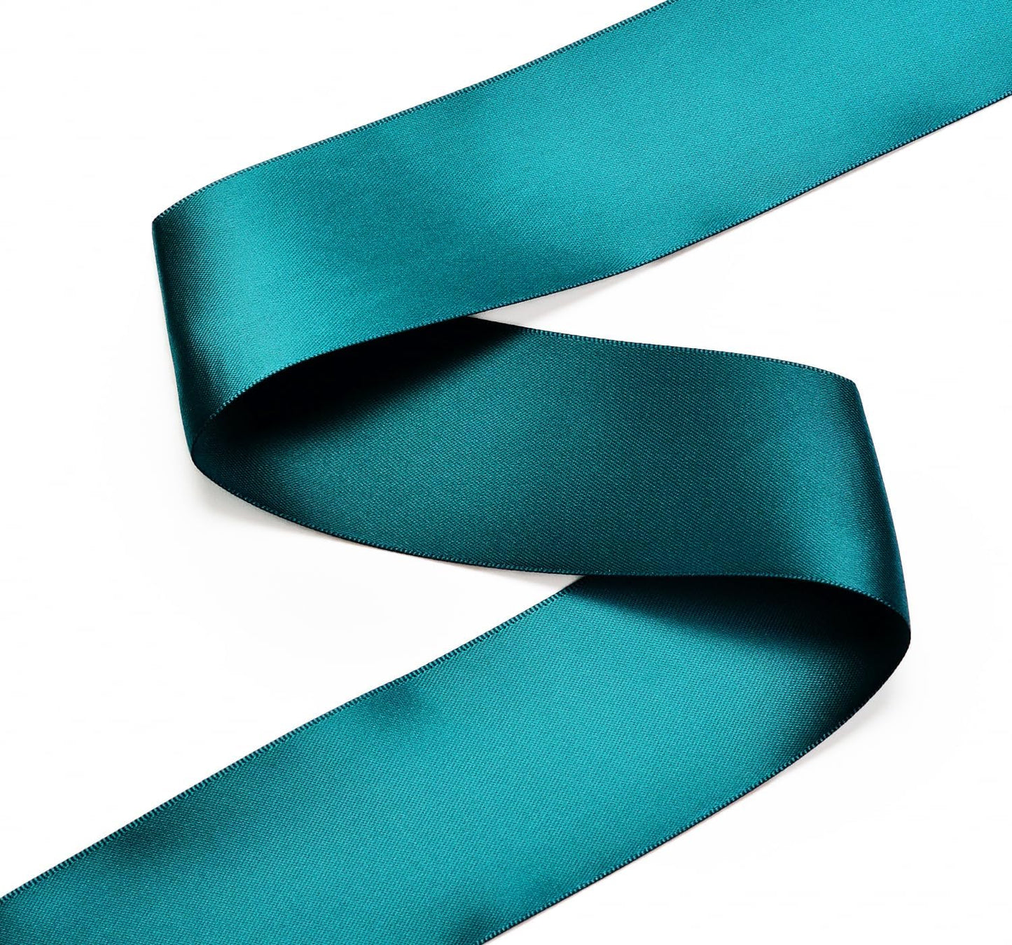 YAMA Double Face Satin Ribbon - 1 1/2 Inch 25 Yards for Gift Wrapping Ribbons Roll, Teal
