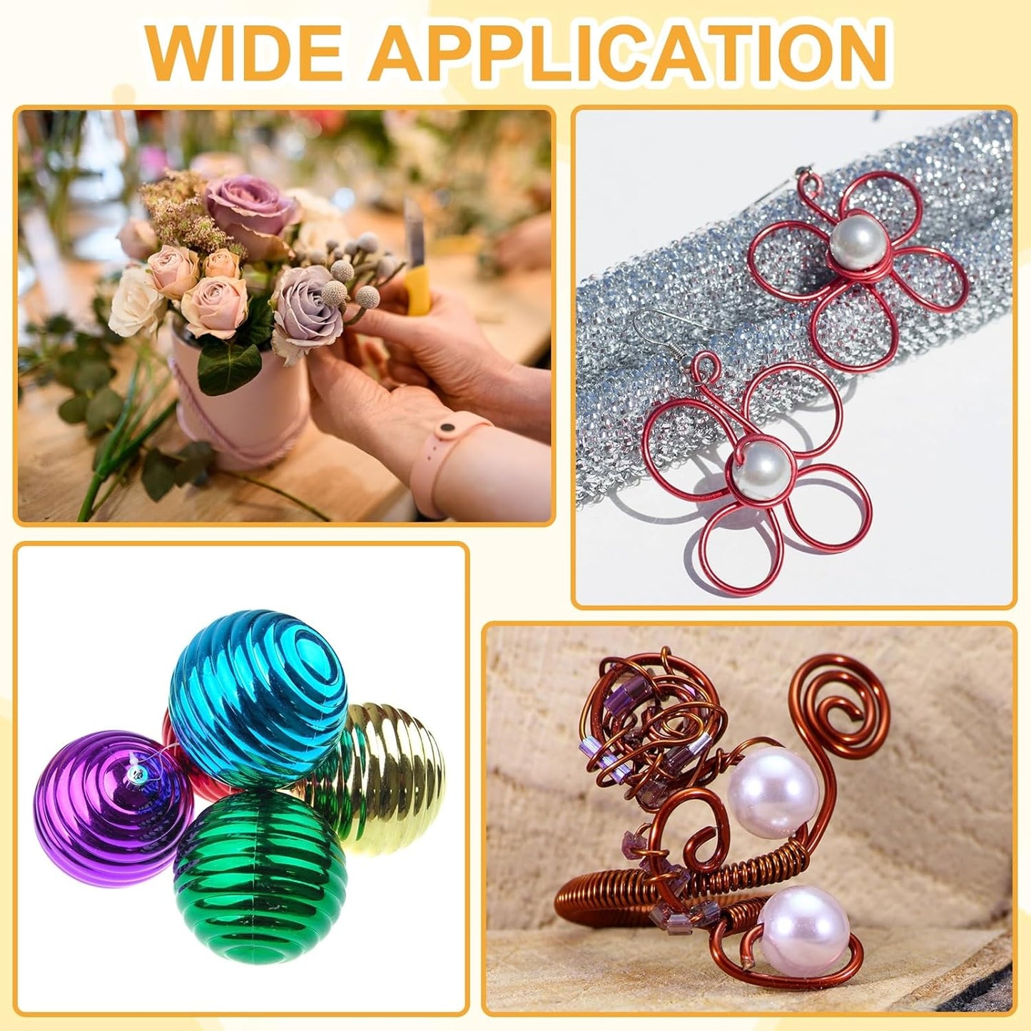 uxcell 16 Gauge / 1.5mm Anodized Aluminum Wire for Jewelry Craft Making, 102 Feet Bendable Flexible Wire for DIY Home Decor Gardening Sculpture, Purple